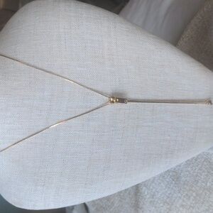 New Gold Zipper Lariat Necklace  Modern, Adjustable From 14-28" Long Lightweight